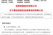六爻自学明日停牌！又一A股，筹划控制权变更